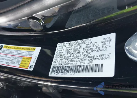 2026 Honda Cr-V Hybrid 2Wd Sport z USA, uszkodzony, nr VIN 7FARS5H50TE005479